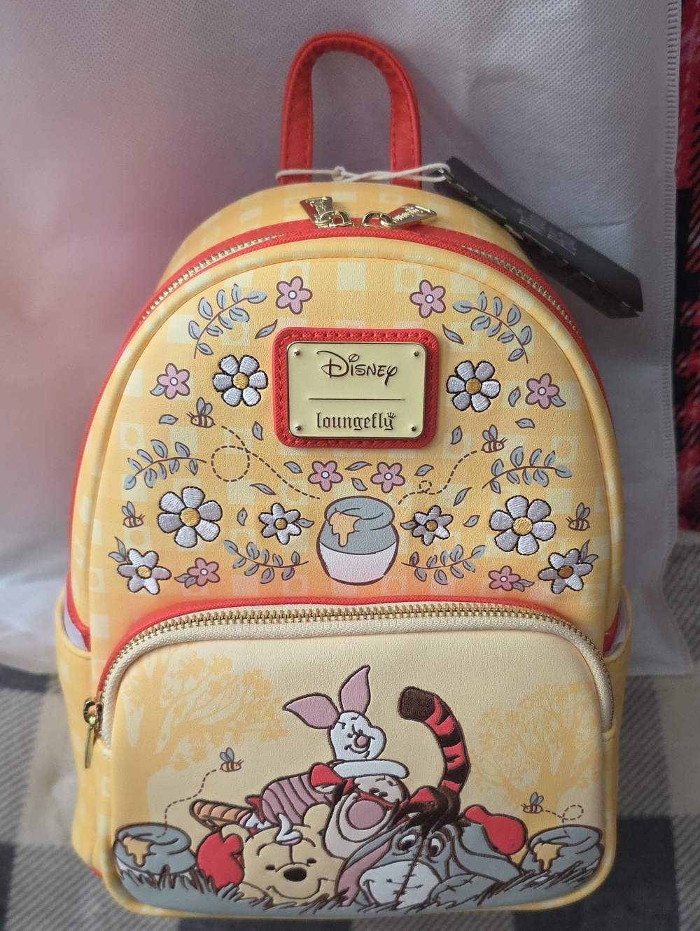 Loungefly Yellow & Orange Winnie the Pooh Floral Mini Backpack